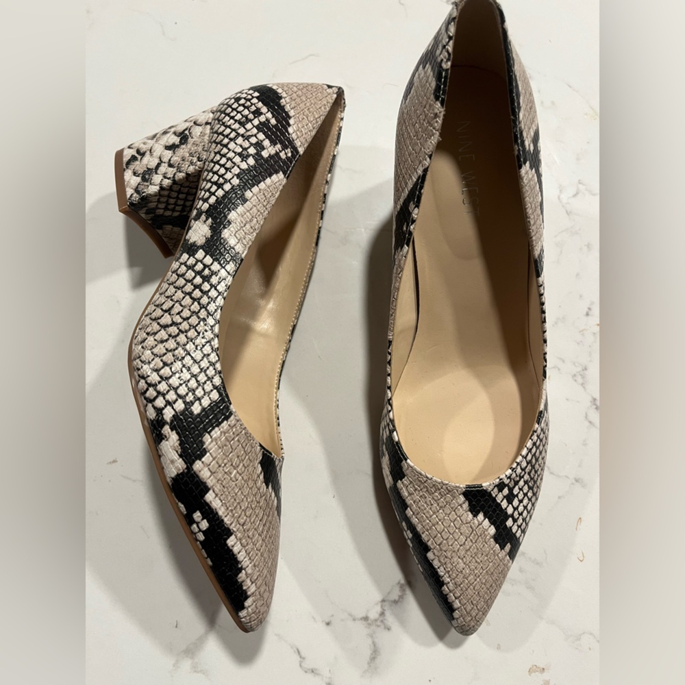 NINE WEST LIGHT NATURAL TEXTURE WOMEN PUMP SIZE 7